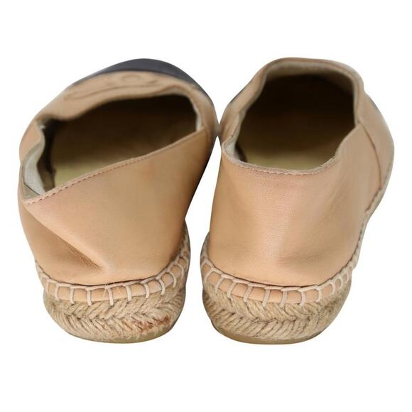 Chanel Espadrille 36 Leather Cap Toe Cc Flats CC-0402N-0098 - Picture 9 of 10
